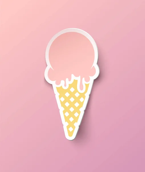 Vecteur de crème glacée en papier — Image vectorielle