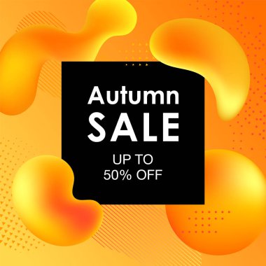 Sonbahar Satılık tasarım renkli gradyan şekilleri ile