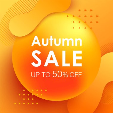 Sonbahar Satılık tasarım renkli gradyan şekilleri ile