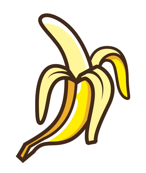 Cute cartoon banana icon — Stock Vector