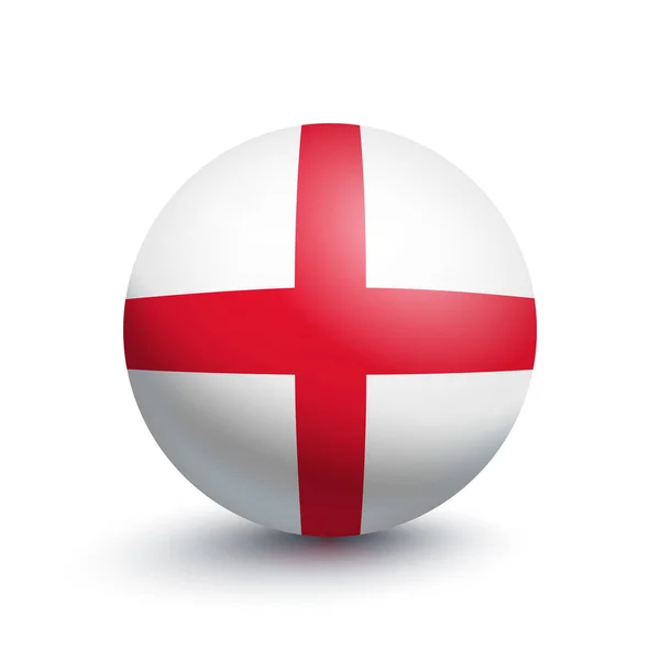Flagge Englands in Form eines Balls — Stockvektor