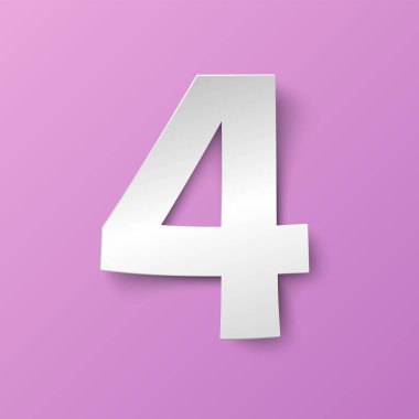 4 numaralı vektör. Kağıt çizimde kesmek