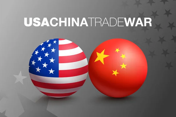 Торговая война между Китаем и США — стоковый вектор