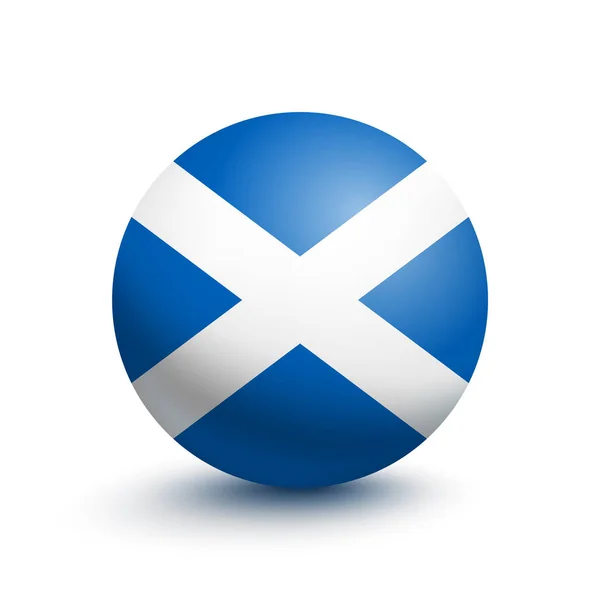 A labda formájában Skócia zászlaja — Stock Vector