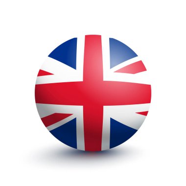 Bir top şeklinde Büyük Britanya bayrağı