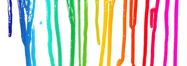 Gradient multi-colored paint flows — Stock Photo, Image