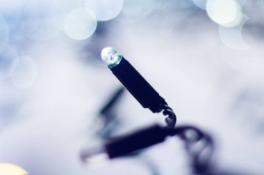 Noel ışıkları ile arka plan bulanık