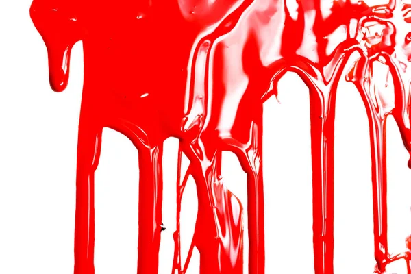 Pittura rossa su sfondo bianco — Foto Stock
