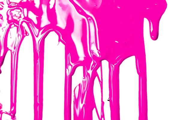 Pintura rosa sobre um fundo branco — Fotografia de Stock