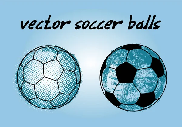 Bolas de fútbol vectorial — Vector de stock