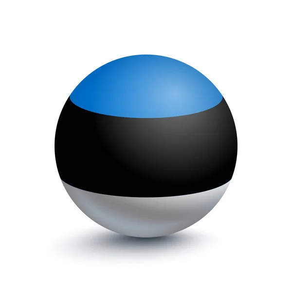 Прапор Естонії у вигляді кульки — стоковий вектор