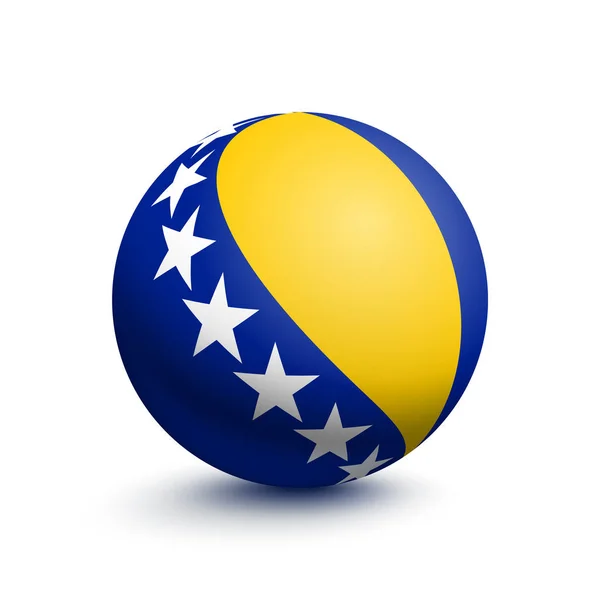 ボスニア・ヘルツェゴビナの国旗 — ストックベクタ