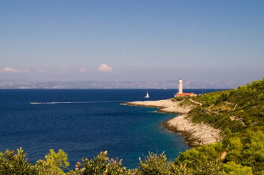 Deniz Feneri Stoncica In Island Vis, Splitsko-Dalmatinska, Hırvatistan.