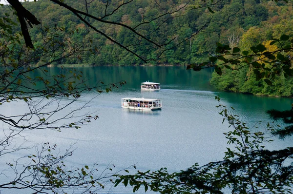 Croácia Plitvice Lakes Lugar Mais Bonito Europa Vale Lagos Cachoeiras — Fotografia de Stock