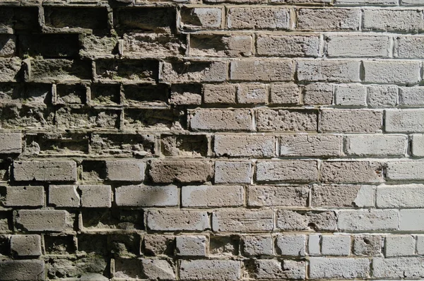 Old white brick. Brickwork. Old brickwork. The wall is built of white brick. Architectural texture. Silicate brick. Dirt on the wall.
