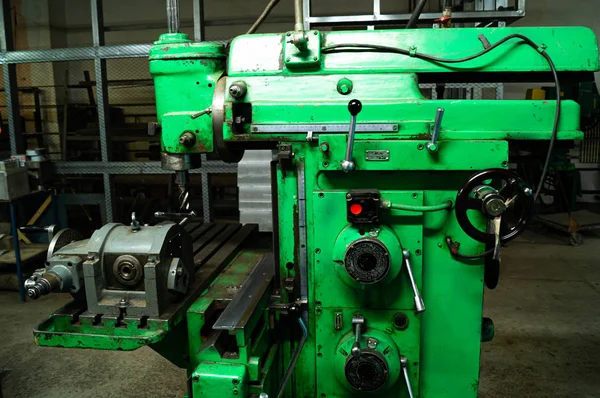 Metalworking Workshop Metal Processing Machines Levers Control Machine Equipment Installed — Stock Photo, Image