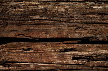 Eski ahşabın dokusu. Hasarlı ağacın dokusu.