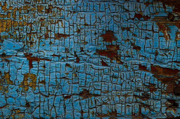 Textura Una Pintura Vieja Dañada Sobre Madera Textura Madera Vieja — Foto de Stock