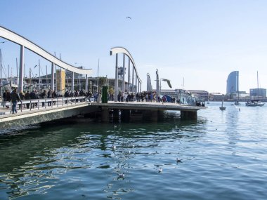 Yaya köprüsü Port Barcelona, İspanya