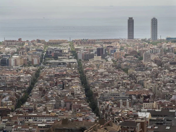 İspanya, Barselona 'nın hava manzarası