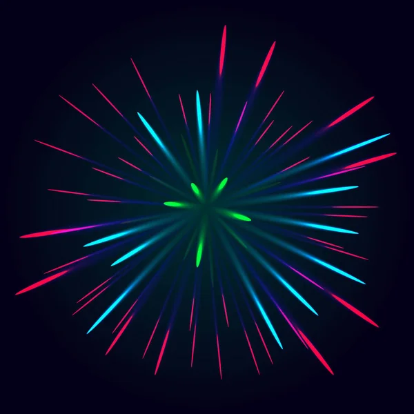 カラフルな花火のベクトル — ストックベクタ