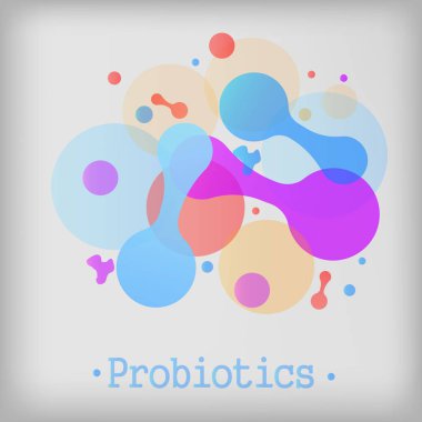 probiyotik bakteri vektör rozeti