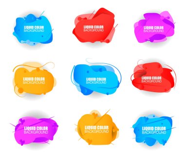 Plastik sıvı degrade dalgalar kümesi. 