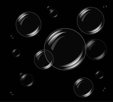 Sabun köpüğü şeffaf arka plan üzerinde 