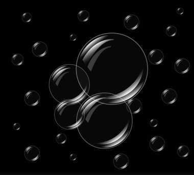 Sabun köpüğü şeffaf arka plan üzerinde 