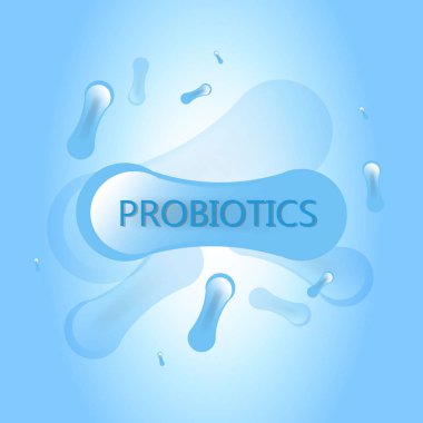 probiyotik bakteri vektör rozeti