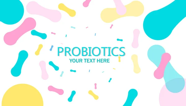 Probiotics 박테리아 벡터 배지 — 스톡 벡터