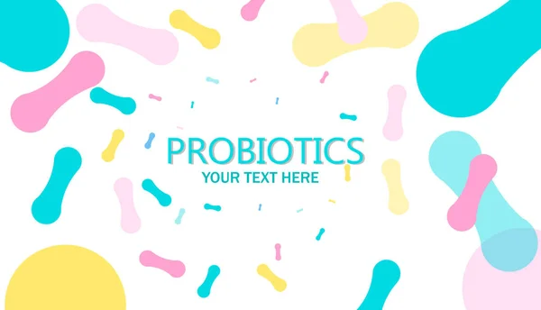 Probiotika bakterier vektor badge Vektorgrafik