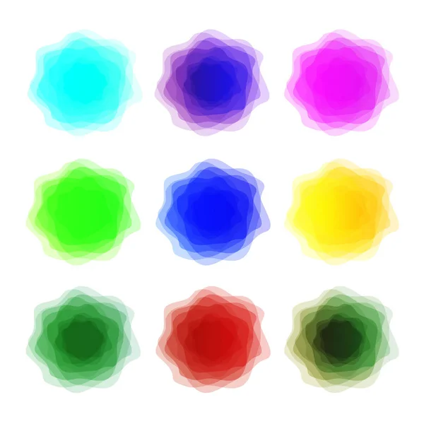 Ουράνιο τόξο χρωμάτων νερομπογιάς λεκέδες — Διανυσματικό Αρχείο