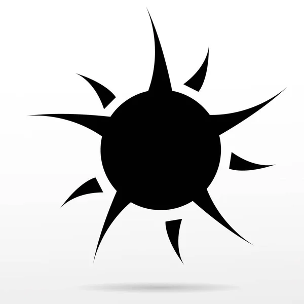 Simple sun vector icon on white background. — Stock Vector