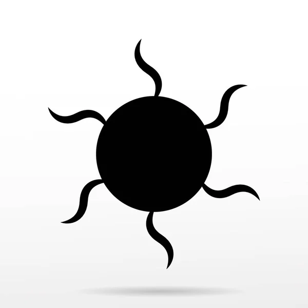 Simple sun vector icon on white background. — Stock Vector