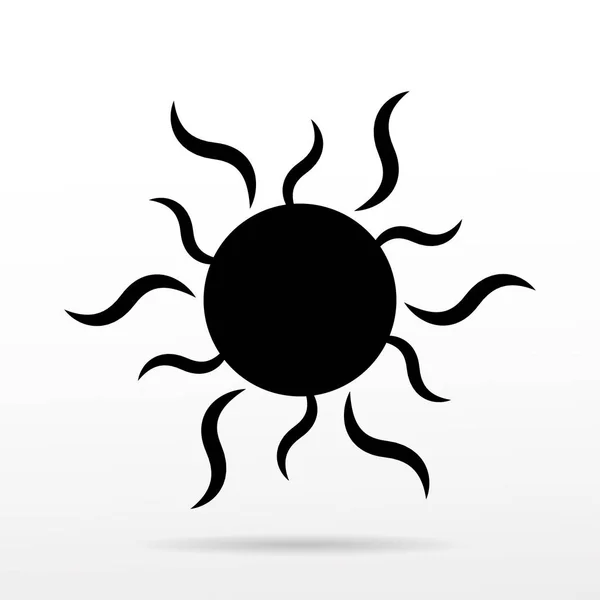 Icono de vector solar simple sobre fondo blanco . — Vector de stock