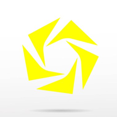 Lat güneş simgesi. Güneş piktogram. Trendy vektör yaz sembolü