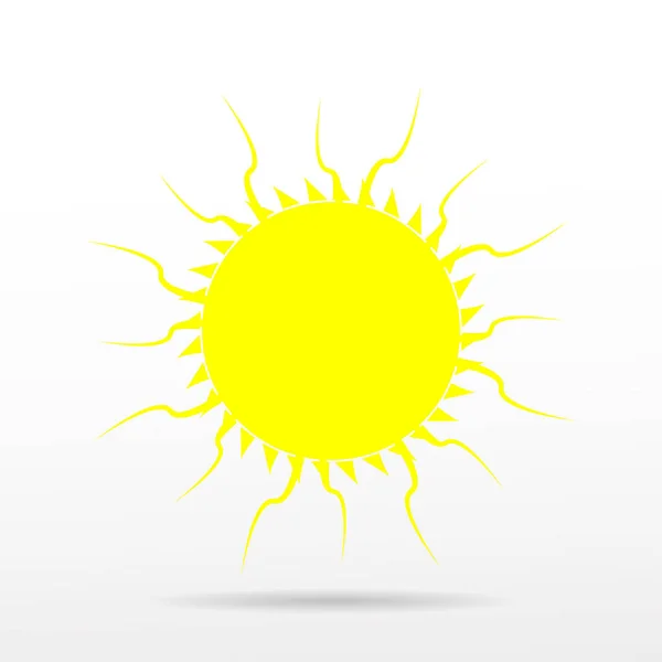 Icono del sol. Pictograma solar. vector de moda símbolo de verano — Vector de stock