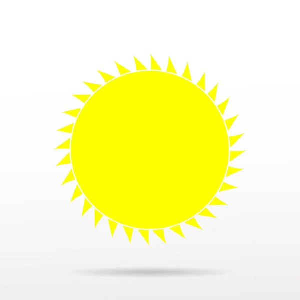 Ícone do sol. Pictograma solar. Símbolo de verão vetorial na moda —  Vetores de Stock