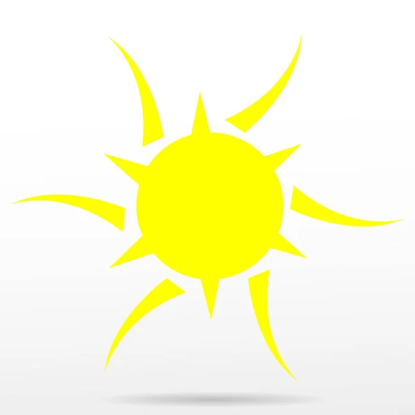 Lat sun icon. Sonnenpiktogramm. trendiges Vektorsommersymbol — Stockvektor