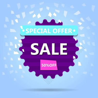 Süper satış ve özel fırsat. Vektör çizim.