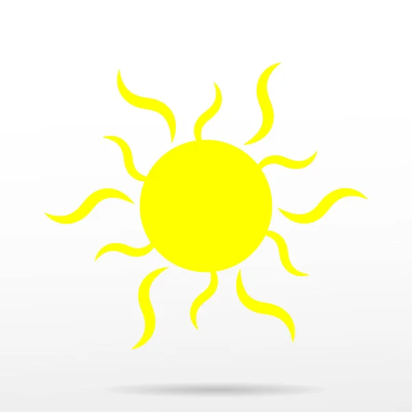 Icono del sol. Pictograma solar. vector de moda símbolo de verano — Vector de stock