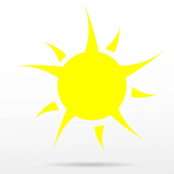 Ícone do sol. Pictograma solar. Símbolo de verão vetorial na moda — Vetor de Stock