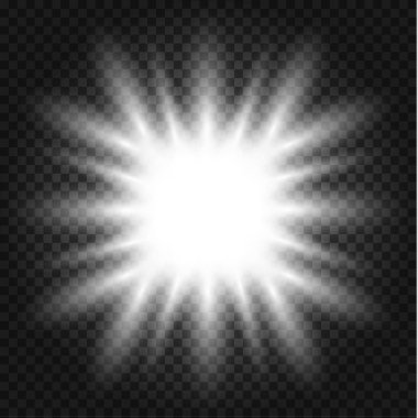 Parlayan ışıklar efekt, parlama, patlama ve yıldızlar.