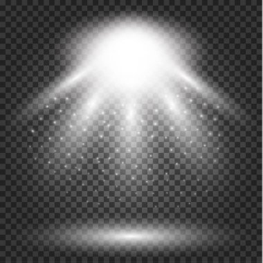 Parlayan ışıklar efekt, parlama, patlama ve yıldızlar.