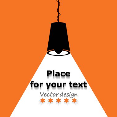 Modern iç. Vektör izole lamba.