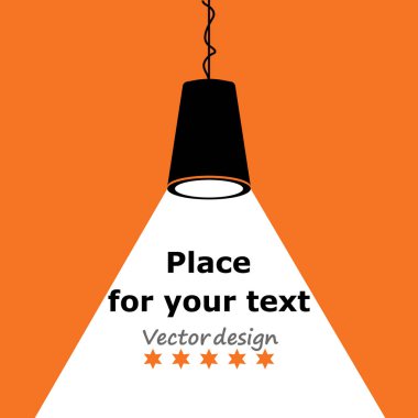 Modern iç. Vektör izole lamba