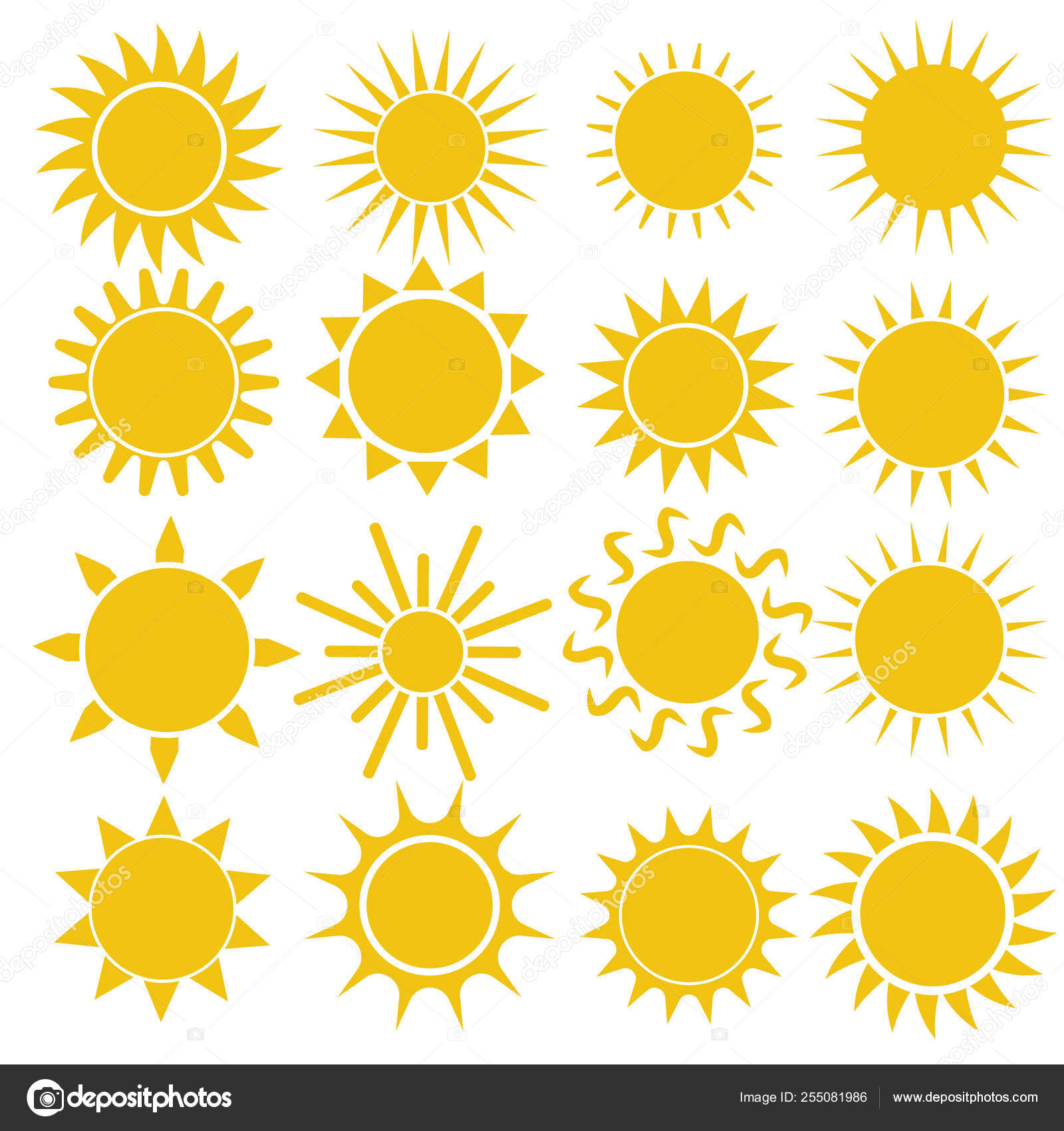 Flat sun icon. Sun pictogram. Trendy vector summer symbol Stock Vector ...