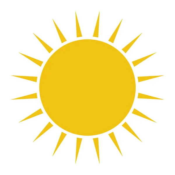 Flat sun icon. Sun pictogram. Trendy vector summer symbol Stock Vector