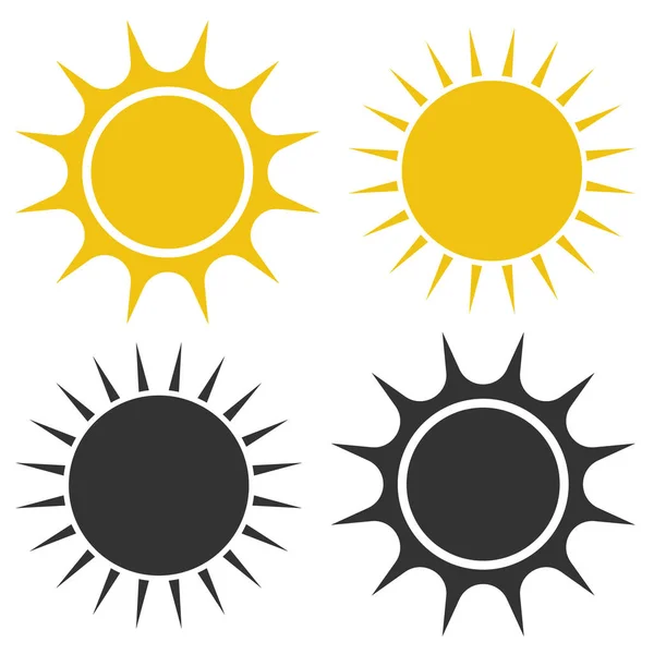 Icône solaire plate. Pictogramme solaire. Illustration vectorielle du modèle . — Image vectorielle